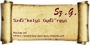 Székelyi Györgyi névjegykártya